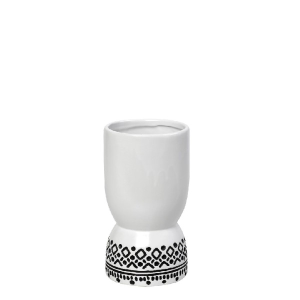 BAZO ΚΕΡΑΜΙΚ. ΛΕΥΚΟ TRIBAL 12,5Χ12,5Χ22,5ΕΚ. | Συσκευασία 2 τμχ