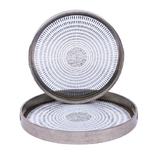 ΔΙΣΚΟΣ ΓΥΑΛ./ΠΛΑΣΤ. ΣΤΡΟΓΓΥΛΟΣ ΣΕΤ 2 39,5X39,5X4-34X34X4CM