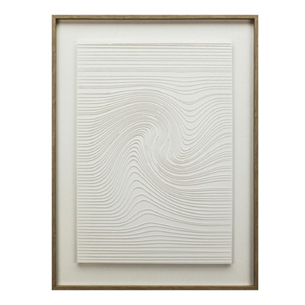 ΠΙΝΑΚΑΣ ΣΕ 3D ΚΑΜΒΑ ΛΕΥΚΟΣ PVC/MDF 60Χ80ΕΚ