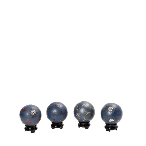 ΣΦΑΙΡΕΣ ΠΟΡΣΕΛΑΝΙΝΕΣ ΜΠΛΕ 4 ΣΧΕΔΙΑ ASSORT. 6ΕΚ | Συσκευασία 4 τμχ