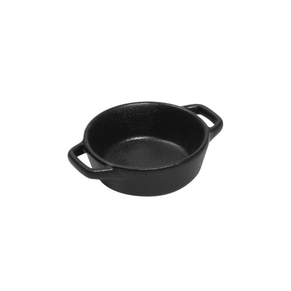 LAVA ΣΑΓΑΝΑΚΙ ΣΤΡΟΓΓ. STONEWARE ΜΑΥΡΟ D: 9 H: 3CM | Συσκευασία 6 τμχ