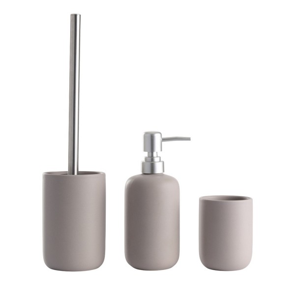 DIS.DAY ΑΞΕΣΟΥΑΡ ΜΠΑΝΙΟΥ ΣΕΤ3 ΓΚΡΙ (ΠΟΤΗΡΙ ΔΙΑ:7ΕΚ/Υ:10ΕΚ./ DISP.440ML ΔΙΑ:7ΕΚ/Υ:20ΕΚ. /ΒΟΥΡΤΣΑ | Συσκευασία 6 τμχ