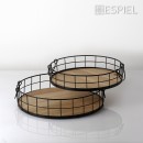 ΜΕΤΑΛΛΙΚΟΣ ΔΙΣΚΟΣ ΜΕ ΞΥΛΙΝΗ ΕΠΙΦΑΝΕΙΑ SET/2 ΣΤΡΟΓΓ. ΜΠΕΖ-ΜΑΥΡΟ 35Χ35Χ6ΕΚ