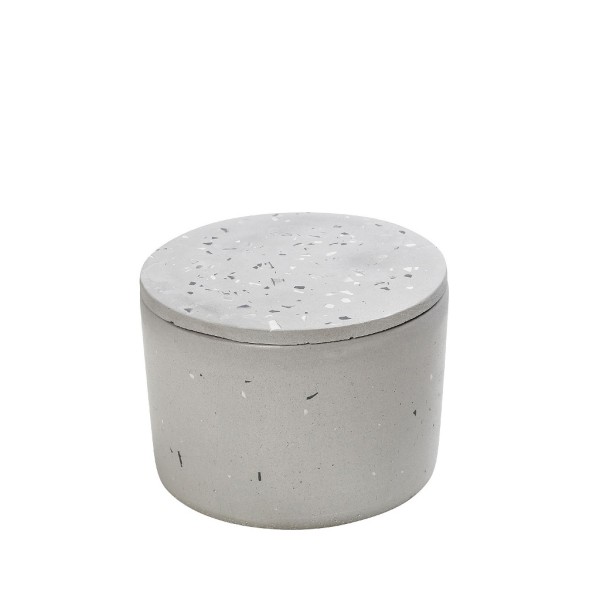 DIS. ΔΟΧΕΙΟ ΜΕΣΑΙΟ ΚΥΛΙΝΔΡΙΚΟ ΜΕ ΚΑΠΑΚΙ ΜΩΣΑΙΚΟ ΑΝΟΙΧΤΟ ΓΚΡΙ 10Χ10Χ9ΕΚ | Συσκευασία 2 τμχ