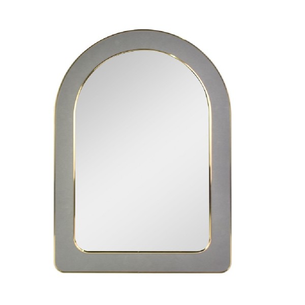 ΚΑΘΡΕΠΤΗΣ ΒΕΛΟΥΔ.  ΟΒΑΛ ΓΚΡΙ ΜΕ ΧΡΥΣΗ ΚΟΡΝΙΖΑ 70X50EK.