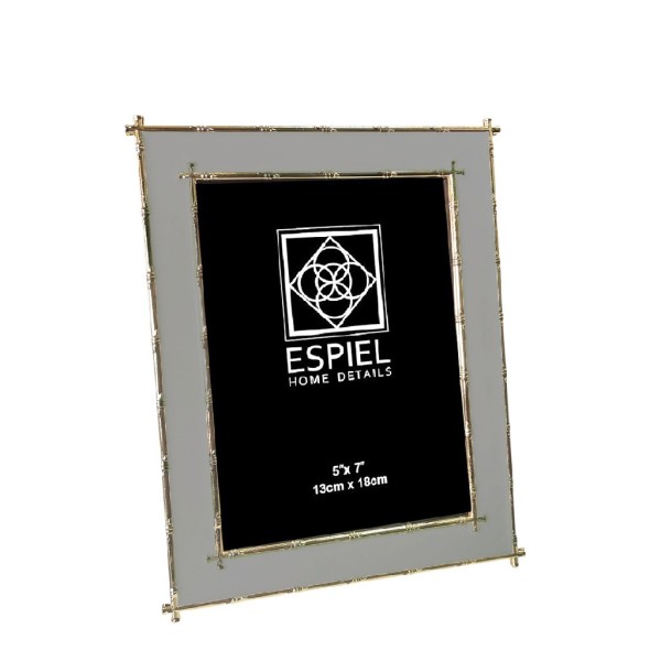 ΚΟΡΝΙΖΑ ΜΕΤΑΛΛΙΚΗ ΧΡΥΣΟ ΓΚΡΙ 13X18ΕΚ | Συσκευασία 2 τμχ