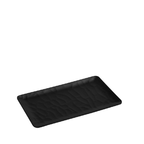 BLACK ΠΙΑΤΕΛΑ ΟΡΘΟΓ. 26Χ16.2ΕΚ WAVY MATTE ΜΕΛΑΜΙΝΗΣ  (smA) | Συσκευασία 6 τμχ