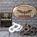 ΤΑΜΠΕΛΑ ΟΒΑΛ ΜΠΕΖ-ΚΑΦΕ ''MOTORBIKE'' 34x57EK | Συσκευασία 2 τμχ