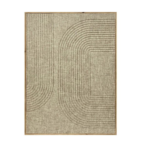 ΠΙΝΑΚΑΣ ΜΕ ΚΟΡΝΙΖΑ ΞΥΛΙΝΗ ΚΑΙ ΥΦΑΣΜΑ 3D ΜΠΕΖ 60Χ80Χ3ΕΚ