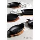 LAVA ΣΑΓΑΝΑΚΙ ΣΤΡΟΓΓ. STONEWARE ΜΑΥΡΟ D: 21 H: 6CM | Συσκευασία 2 τμχ