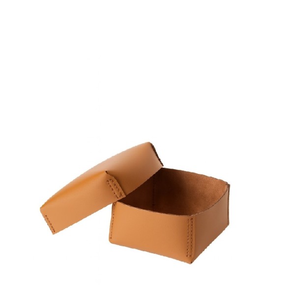 ΚΟΥΤΙ ΤΕΤΡΑΓΩΝΟ ΚΑΦΕ ΔΕΡΜΑΤΙΝΟ 13Χ13Χ8,5ΕΚ | Συσκευασία 3 τμχ