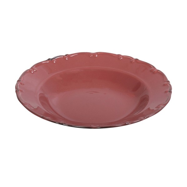 DIS. LIANA ΠΙΑΤΟ ΒΑΘΥ ΣΚ. ΡΟΖ ΜΕ ΚΑΦΕ RIM 23ΕΚ (smA) | Συσκευασία 6 τμχ