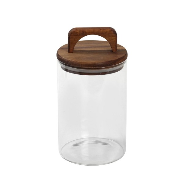 ΓΥΑΛΙΝΟ ΔΟΧΕΙΟ ΜΕ ΚΑΠΑΚΙ ΑΚΑΚΙΑΣ 950ML 10X19,5EK | Συσκευασία 6 τμχ