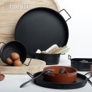 ΔΟΧΕΙΟ ΟΒΑΛ ΜΕΤΑΛ. ΜΕ ΛΑΒΕΣ ΜΑΥΡΟ  18(23 INCL. HANDLES)X14X7CM (smA) | Συσκευασία 4 τμχ