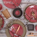 DIS. LIANA ΠΙΑΤΟ ΒΑΘΥ ΣΚ. ΡΟΖ ΜΕ ΚΑΦΕ RIM 23ΕΚ (smA) | Συσκευασία 6 τμχ