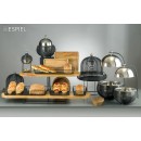 CHAFFING DISH ΒΑΣΗ ΣΤΗΡ. ΚΑΠ. ΚΑΙ ΔΙΠΛΟ ΔΟΧΕΙΟ SS/ΑΛΟΥΜ./ΣΙΔΗΡ. ΜΑΥΡΟ 4500ML GEL WAX 35Χ35Χ39-60,5ΕΚ