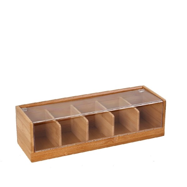 ΚΟΥΤΙ ΜΕ ΚΑΠ. 5-ΘΕΣΕΩΝ BAMBOO-ACRYLIC 36X13X10EK | Συσκευασία 2 τμχ