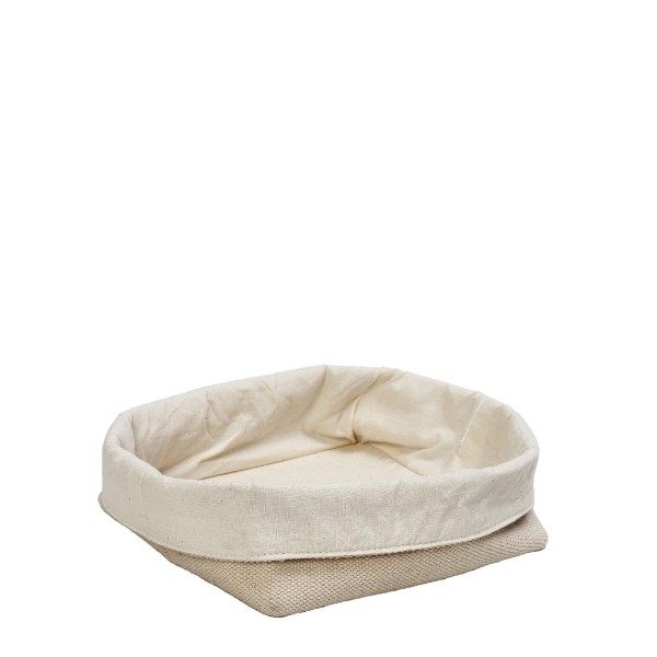 DIS. ΚΑΛΑΘΙ ΤΕΤΡΑΓΩΝΟ JUTE/COTTON 13X12X9EK. | Συσκευασία 4 τμχ