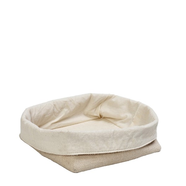 DIS. ΚΑΛΑΘΙ ΤΕΤΡΑΓΩΝΟ JUTE/COTTON 17X16X11EK. | Συσκευασία 3 τμχ