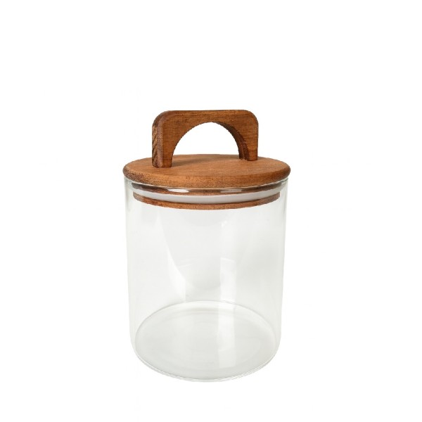 ΔΟΧΕΙΟ BOROSILICATE ΣΤΡΟΓΓ. ΜΕ ΛΑΒΗ ΜΕ ΚΑΠΑΚΙ ΑΚΑΚΙΑΣ 700ML 10X16,4ΕΚ | Συσκευασία 6 τμχ