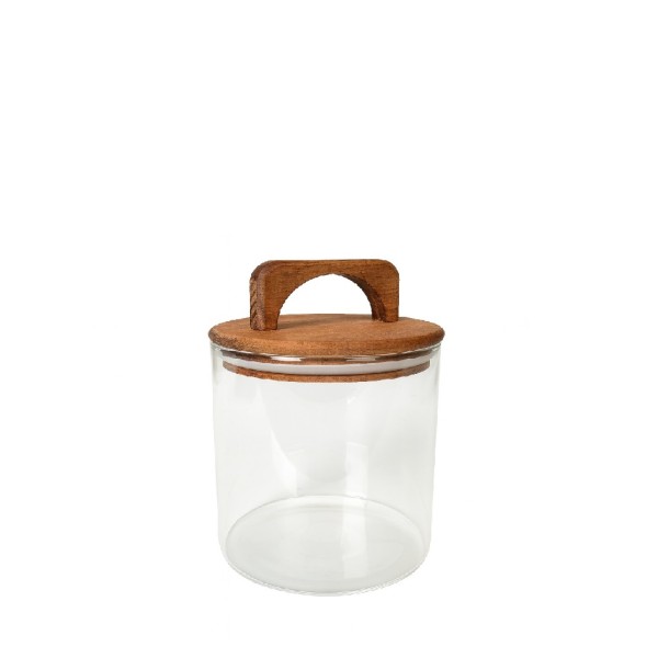 ΔΟΧΕΙΟ BOROSILICATE ΣΤΡΟΓΓ. ΜΕ ΛΑΒΗ ΜΕ ΚΑΠΑΚΙ ΑΚΑΚΙΑΣ 350ML 10X11ΕΚ | Συσκευασία 6 τμχ