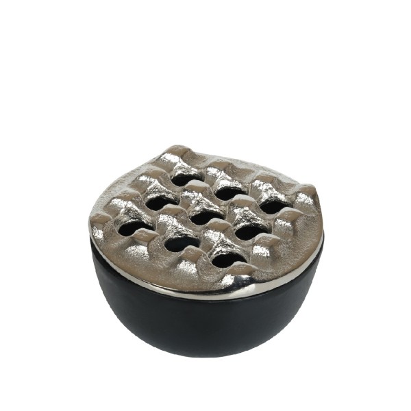 ΣΤΑΧΤΟΔΟΧΕΙΟ ΑΛΟΥΜΙΝΙΟΥ ΑΣΗΜΙ-ΜΑΥΡΟ ΣΤΡΟΓΓΥΛΟ 10Χ5,5ΕΚ | Συσκευασία 2 τμχ