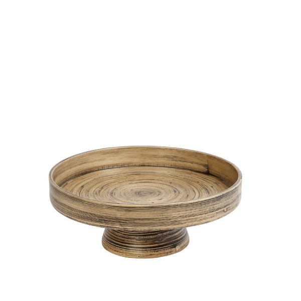 BALI ΣΤΡΟΓΓΥΛΟΣ ΔΙΣΚΟΣ BAMBOO ΜΕ ΠΟΔΙ 30Χ12ΕΚ | Συσκευασία 2 τμχ