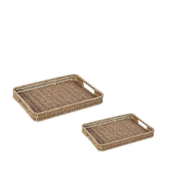 ΔΙΣΚΟΣ ΣΕΤ/2 SYNTH. RATTAN ΜΠΕΖ 40Χ30-35X25Χ4,5ΕΚ | Συσκευασία 2 τμχ