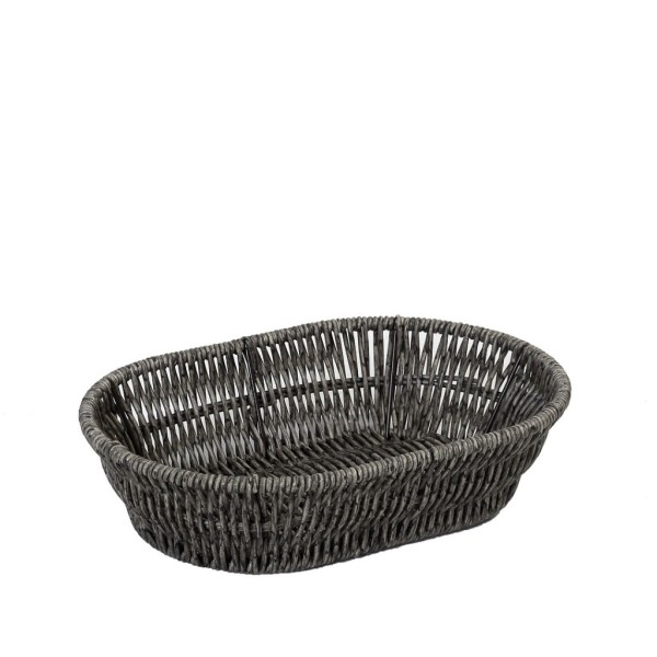 ΨΩΜΙΕΡΑ SYNTH. RATTAN ΟΒΑΛ M ΓΚΡΙ 25Χ17Χ6ΕΚ (smA) | Συσκευασία 6 τμχ