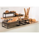 ΚΑΛΑΘΙ SYNTH. RATTAN GN1/1 ΓΚΡΙ 53Χ32,5Χ9ΕΚ  (smA) | Συσκευασία 2 τμχ