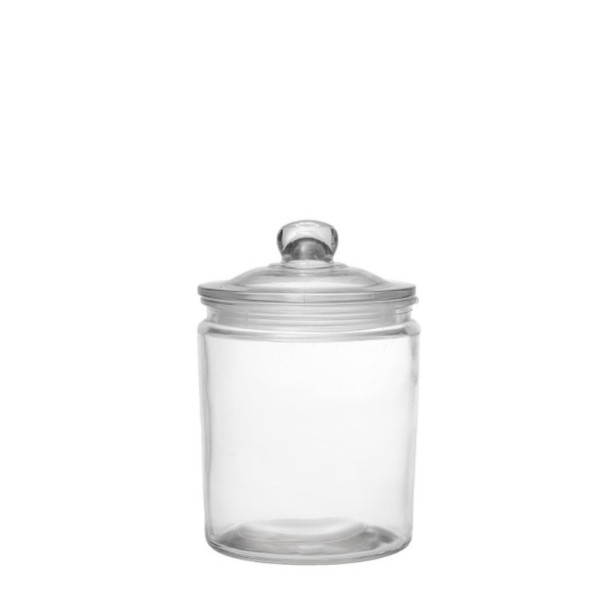 ΓΥΑΛΙΝΟ ΔΟΧΕΙΟ ΜΕ ΚΑΠΑΚΙ M 2LT 14Χ14Χ21ΕΚ | Συσκευασία 6 τμχ