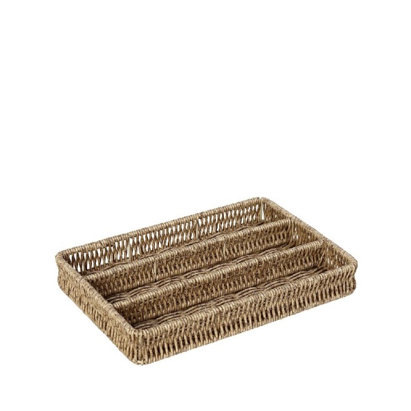 ΔΙΣΚΟΣ ΜΕ ΔΙΑΧΩΡΙΣΤΙΚΑ SYNTH. RATTAN ΜΠΕΖ 28Χ19Χ4ΕΚ | Συσκευασία 3 τμχ