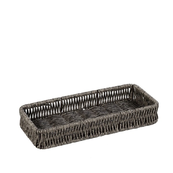 ΔΙΣΚΟΣ SYNTH. RATTAN ΓΚΡΙ 26Χ11Χ4ΕΚ | Συσκευασία 6 τμχ