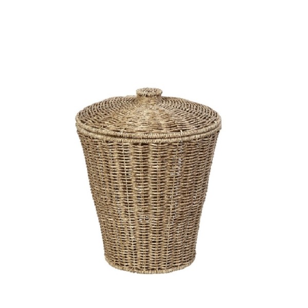 ΔΟΧΕΙΟ ΜΕ ΚΑΠΑΚΙ SYNTH. RATTAN ΜΠΕΖ 20Χ20Χ24ΕΚ | Συσκευασία 2 τμχ