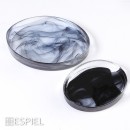 DIS. ATLAS ΟΒΑΛ ΠΙΑΤΕΛΑ ''ALABASTER'' ΜΑΥΡΟ 21X16,5CM | Συσκευασία 6 τμχ