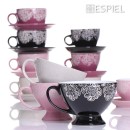 DIS. VIENNA ΜΠΩΛ ΜΕ ΠΟΔΙ ΚΑΙ ΛΑΒΗ ΜΠΕΖ 320ML 13.3x9.5 Κ6/Μ24 | Συσκευασία 6 τμχ