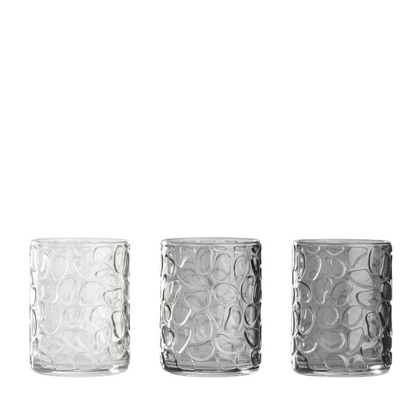 DAY ΠΟΤΗΡΙ ΜΠΑΝΙΟΥ ΓΥΑΛΙΝΟ 3ΧΡΩΜΑΤΑ ASS. (4XLIGHT GREY/4XDARK GREY/4XBLACK) | Συσκευασία 12 τμχ