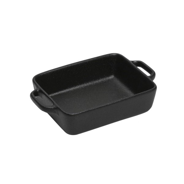 LAVA ΣΑΓΑΝΑΚΙ ΟΡΘ. STONEWARE ΜΑΥΡΟ  17(20,6 INCL. HANDLES)X13X5CM | Συσκευασία 2 τμχ