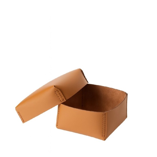 ΚΟΥΤΙ ΤΕΤΡΑΓΩΝΟ ΚΑΦΕ ΔΕΡΜΑΤΙΝΟ 17Χ17Χ11ΕΚ | Συσκευασία 2 τμχ