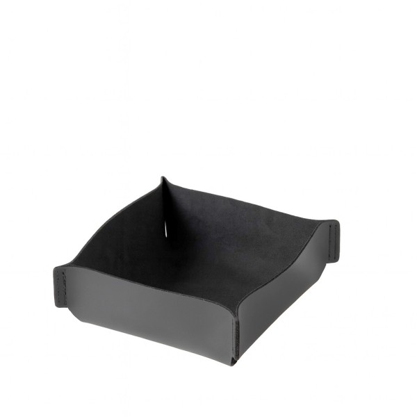 ΚΑΛΑΘΙ ΤΕΤΡΑΓΩΝΟ ΣΚΟΥΡΟ ΓΚΡΙ ΔΕΡΜΑΤΙΝΟ  18Χ18Χ8ΕΚ | Συσκευασία 4 τμχ