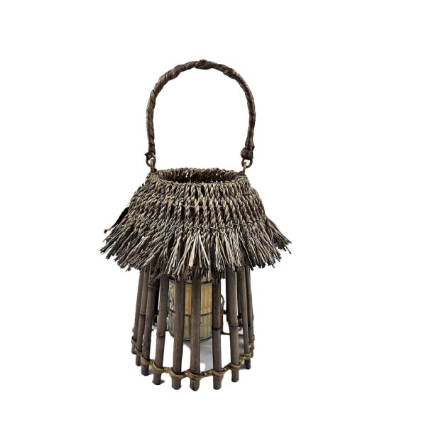 ΦΑΝΑΡΙ BAMBOO ΜΕ ΔΟΧΕΙΟ ΓΙΑ ΡΕΣΩ L 12X21X30EK | Συσκευασία 2 τμχ