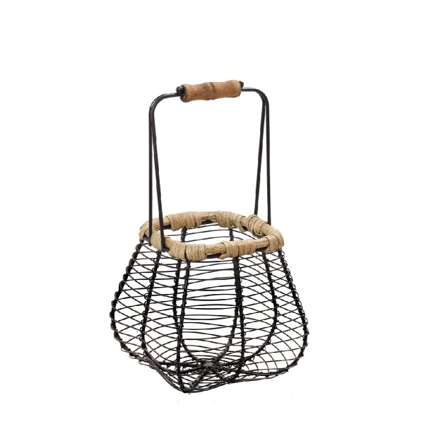 ΚΑΛΑΘΙ ΜΕΤΑΛ. ΜΑΥΡΟ ΤΕΤΡΑΓ. ΜΕ ΛΑΒΗ ΜΠΑΜΠΟΥ 13Χ13Χ25ΕΚ | Συσκευασία 2 τμχ