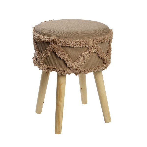 ΣΚΑΜΠΟ ΥΦΑΣΜ. ΚΑΦΕ ΜΕ ΓΕΩΜΕΤΡΙΚΑ ΑΝΑΓΛΥΦΑ ΣΧΕΔΙΑ ΚΑΙ ΞΥΛΙΝΗ ΒΑΣΗ 32X32X41ΕΚ