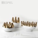 ΒΑΖΟ ΚΕΡΑΜΙΚΟ 7 ΘΕΣΕΩΝ ΧΡΥΣΟ/ΛΕΥΚΟ  19,5X19,5Χ13ΕΚ.