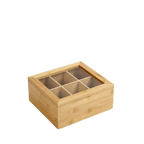 ΚΟΥΤΙ ΜΕ ΚΑΠ. 6-ΘΕΣΕΩΝ BAMBOO-ACRYLIC 22X20X9EK | Συσκευασία 2 τμχ