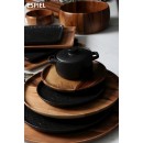 LAVA ΠΙΑΤΟ ΣΤΡΟΓΓ. STONEWARE ΜΑΥΡΟ 27χ27χ2.3ΕΚ. | Συσκευασία 4 τμχ