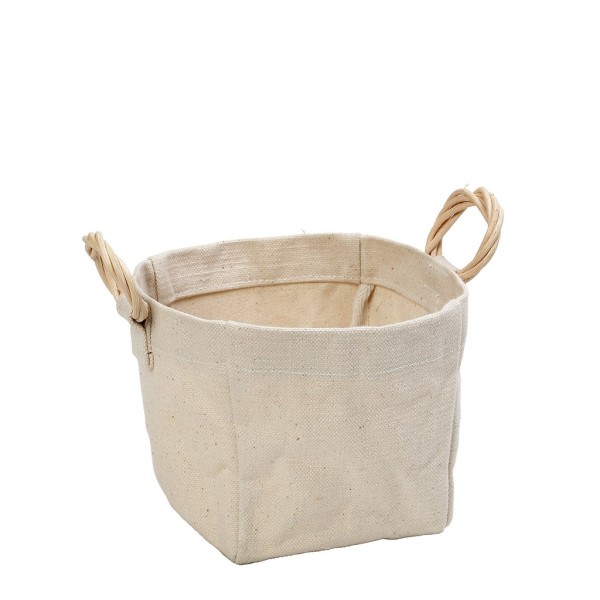 DIS. ΔΟΧΕΙΟ COTTON ΜΕ ΛΑΒΗ RATTAN 15Χ15Χ15ΕΚ | Συσκευασία 3 τμχ