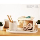 DIS. ΚΑΛΑΘΙ ΤΕΤΡΑΓ. COTTON ΜΕ ΨΑΘΙΝΟ STAND 12X12X9,5EK | Συσκευασία 2 τμχ
