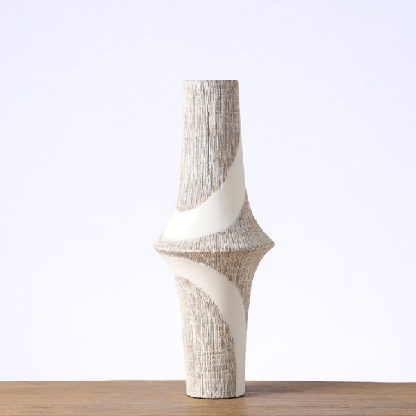 ΒΑΖΟ ΑΝΑΓΛ. ΛΕΥΚΟ ΜΠΕΖ ΠΟΛΥΡΕΖ. 18 x 18 x 47ΕΚ