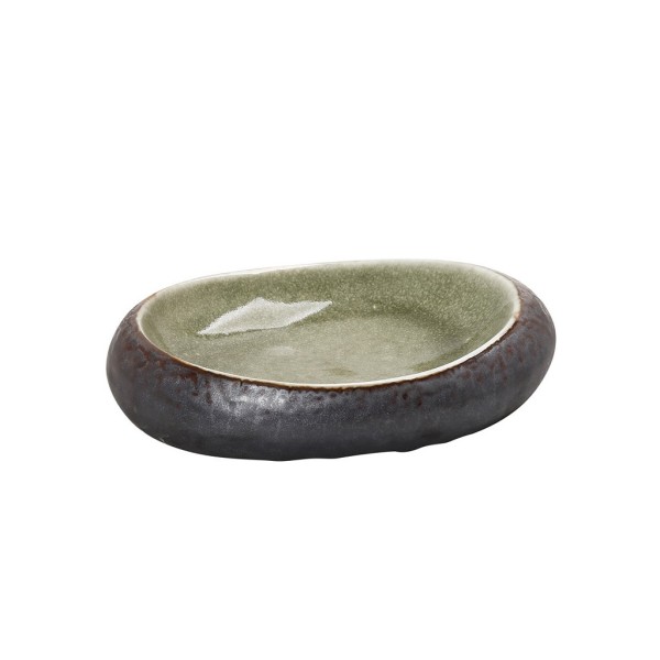 PEBBLE ΠΙΑΤΟ ''ΒΟΤΣΑΛΟ'' ΚΑΦΕ-ΠΡΑΣΙΝΟ 23Χ17Χ4,5ΕΚ